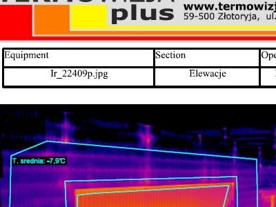 badanie termowizyjne elewacji