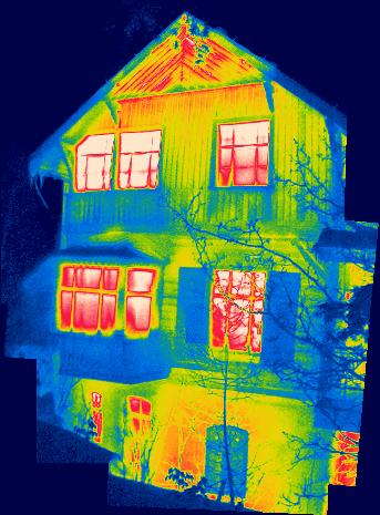 Elewacja Domu Termowizja