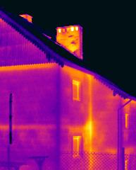 Komin Elewacja Termowizja